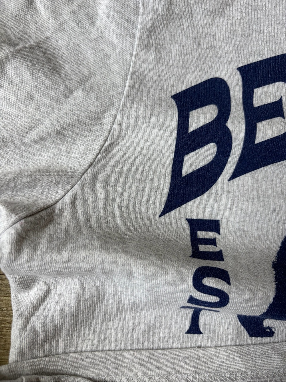 Belmont University Vintage Inspired Bear Ringer Tee in Navy and Heather Gray - Picture 8 of 9
